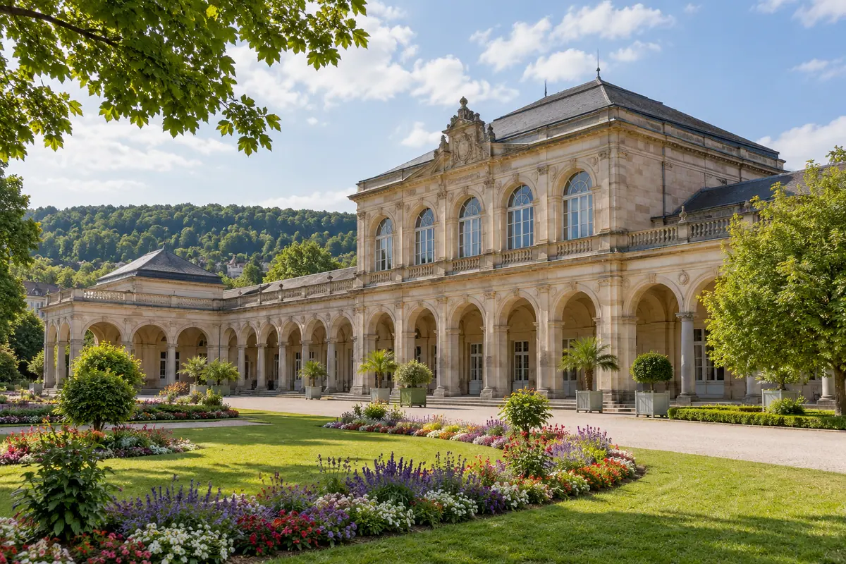 KI-Illustration: Regentenbau in Bad Kissingen (Landkreis Bad Kissingen).