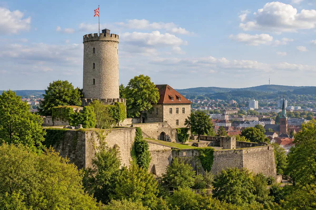 KI-Illustration: Sparrenburg in Bielefeld.