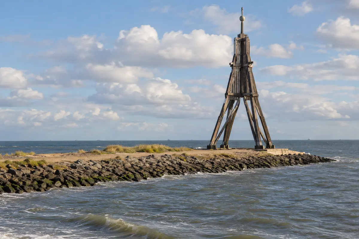 Kugelbake in Cuxhaven (Landkreis Cuxhaven).