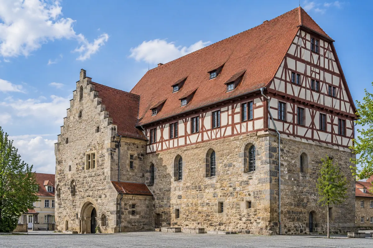 KI-Illustration: Kaiserpfalz in Forchheim (Landkreis Forchheim).