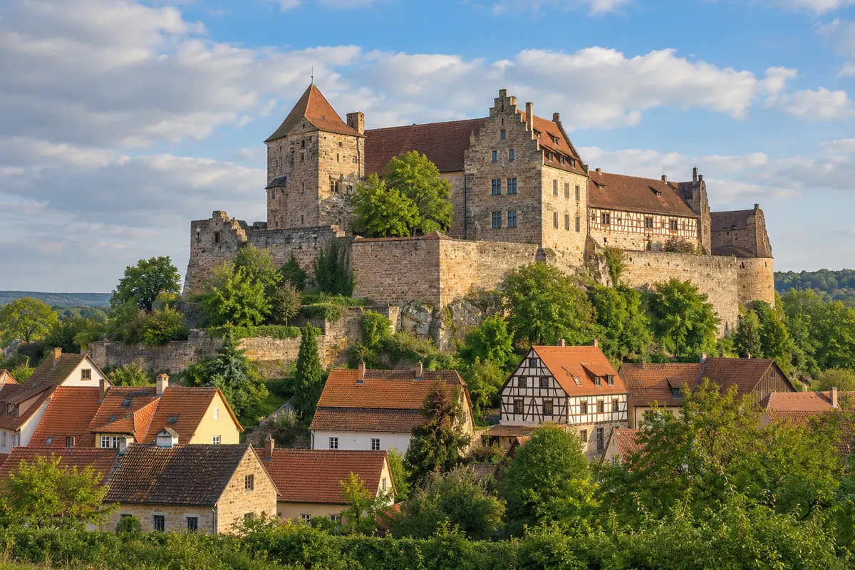 KI-Illustration: Cadolzburg im Landkreis Fürth.