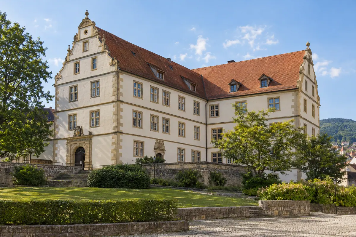 KI-Illustration: Schloss Göppingen in Göppingen (Landkreis Göppingen).