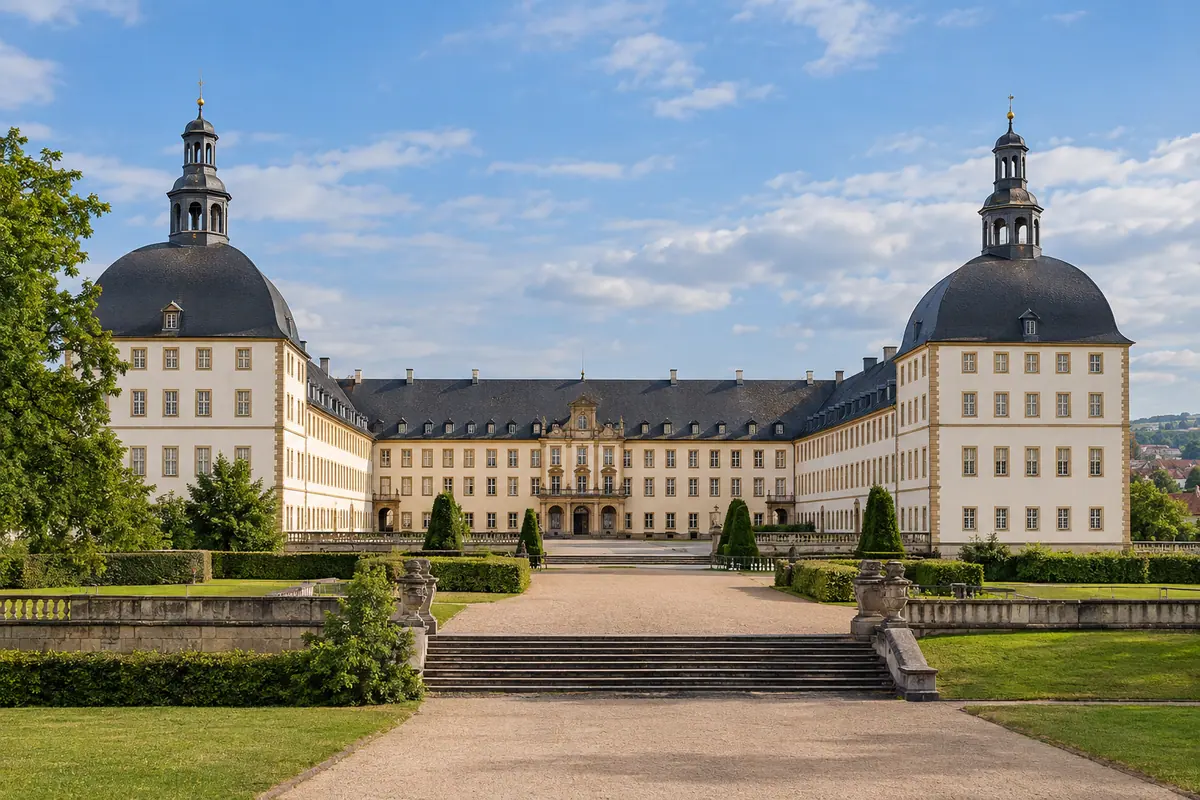 KI-Illustration: Schloss Friedenstein in Gotha (Landkreis Gotha).