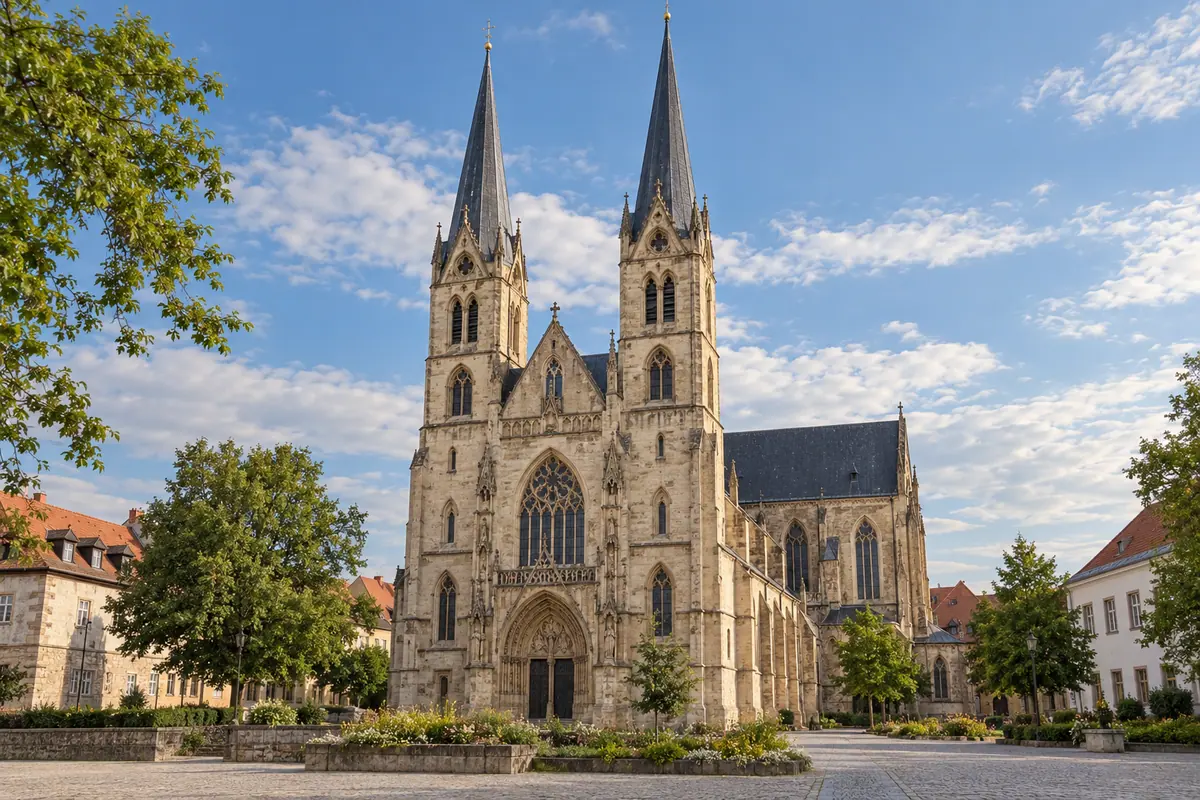 KI-Illustration: Dom St. Stephan und Sixtus in Halberstadt (Landkreis Harz).