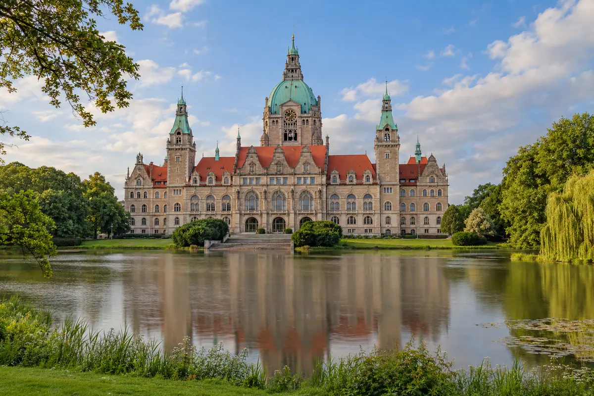Neues Rathaus in Hannover (Region Hannover).
