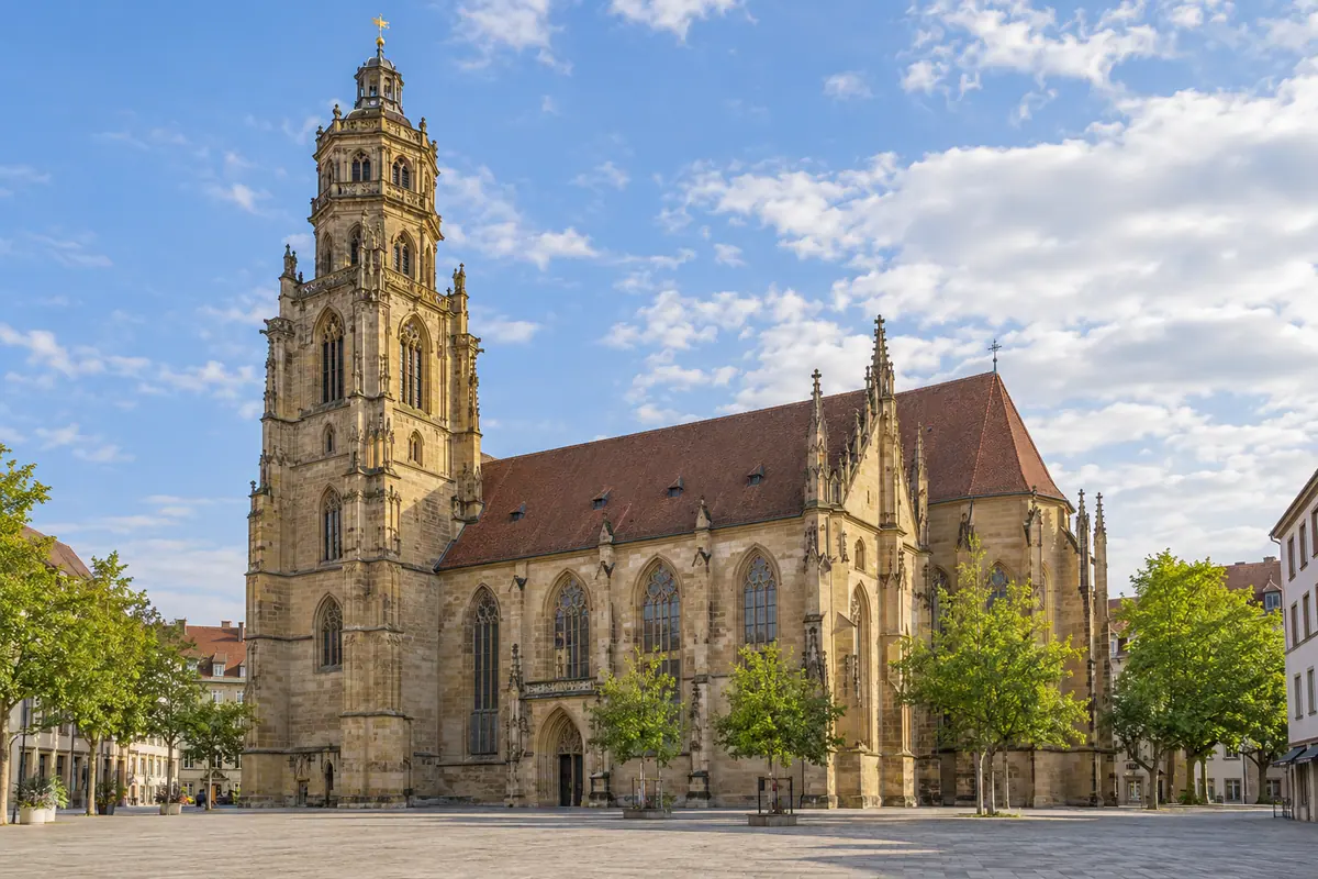 KI-Illustration: Kilianskirche in Heilbronn.