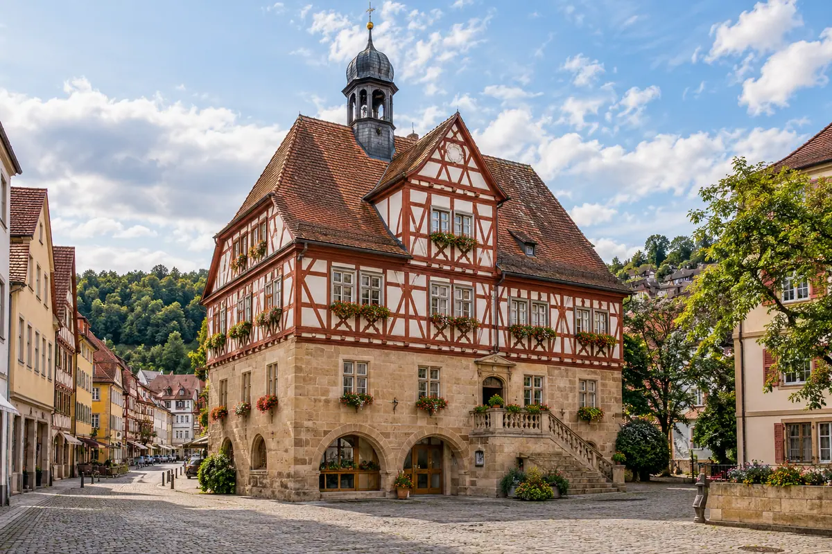 Altes Rathaus in Künzelsau (Hohenlohekreis).