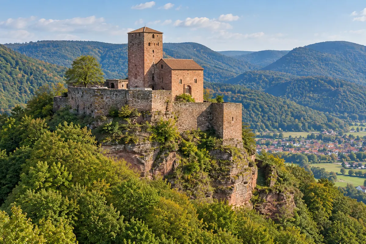 Reichsburg Trifels bei Annweiler (Südliche Weinstraße) (Landkreis Südliche Weinstraße).