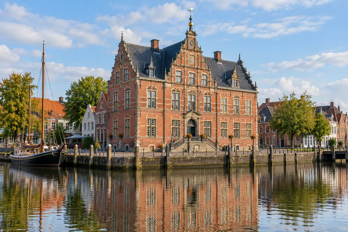 Rathaus am Hafen in Leer (Ostfriesland) (Landkreis Leer).