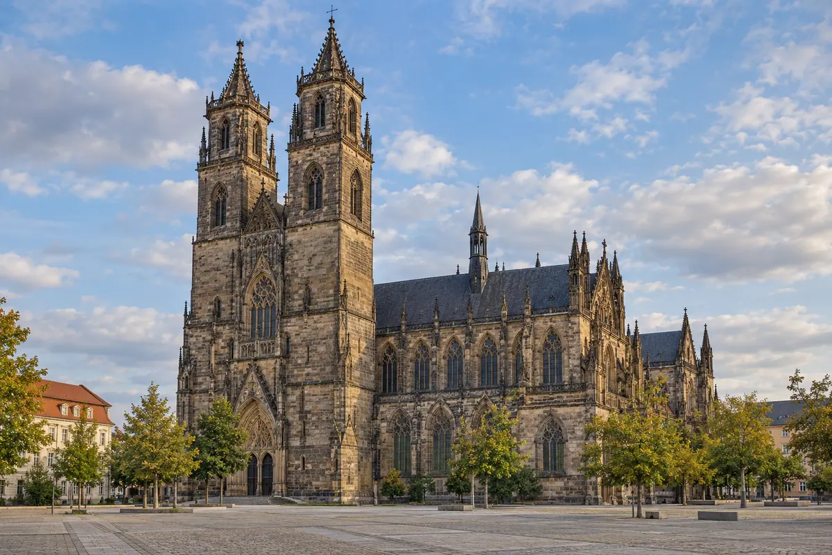 KI-Illustration: Dom in Magdeburg.