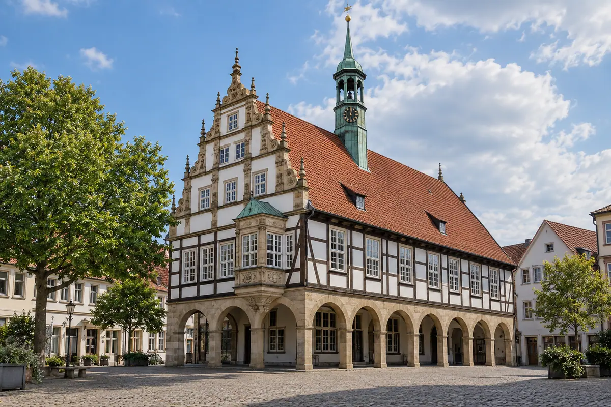 Historisches Rathaus in Nienburg/Weser (Landkreis Nienburg/Weser).