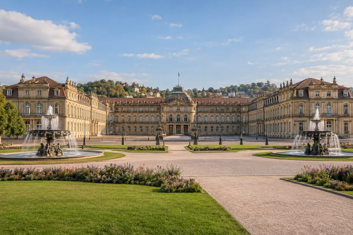 Neues Schloss am Schlossplatz in Stuttgart.
