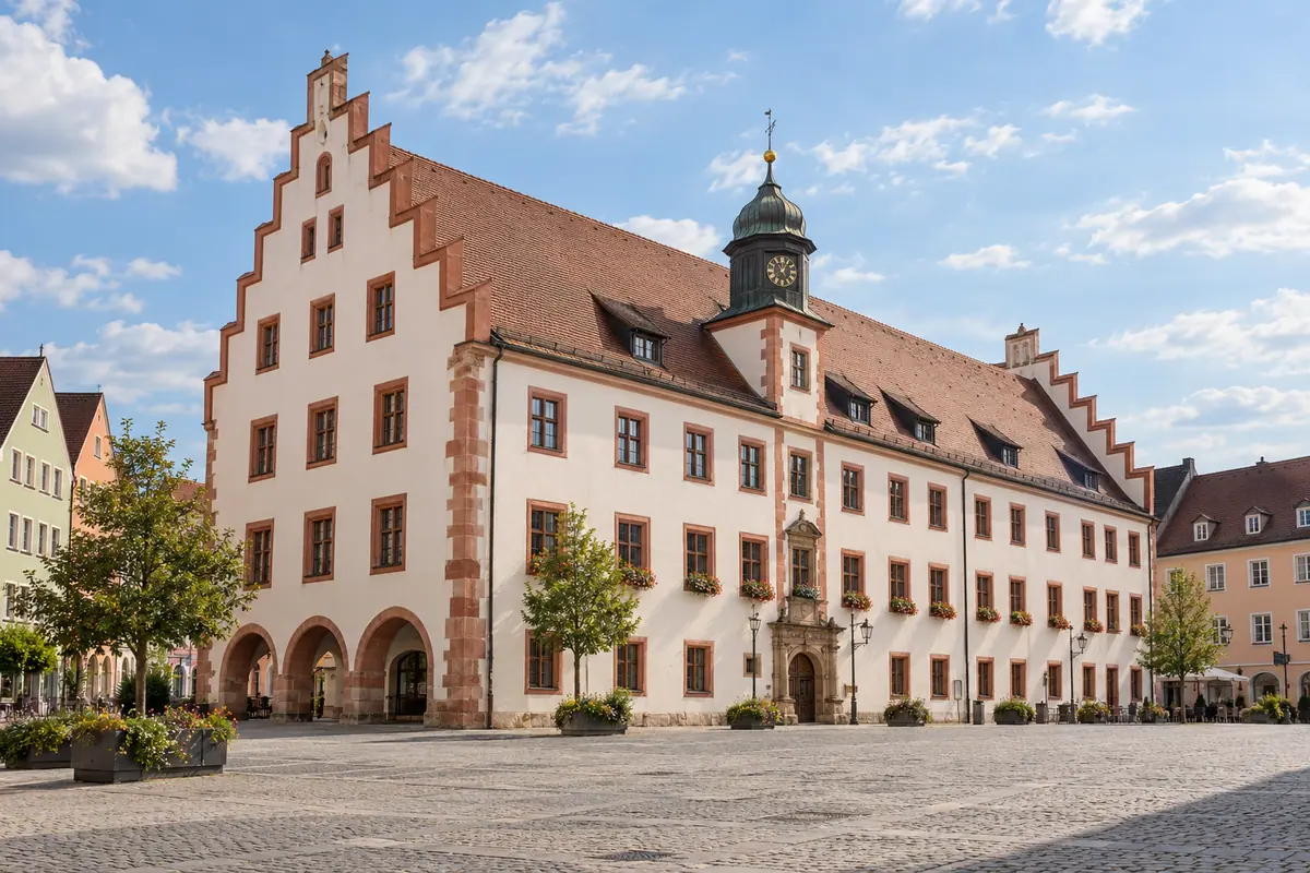 Altes Rathaus in Weiden in der Oberpfalz.