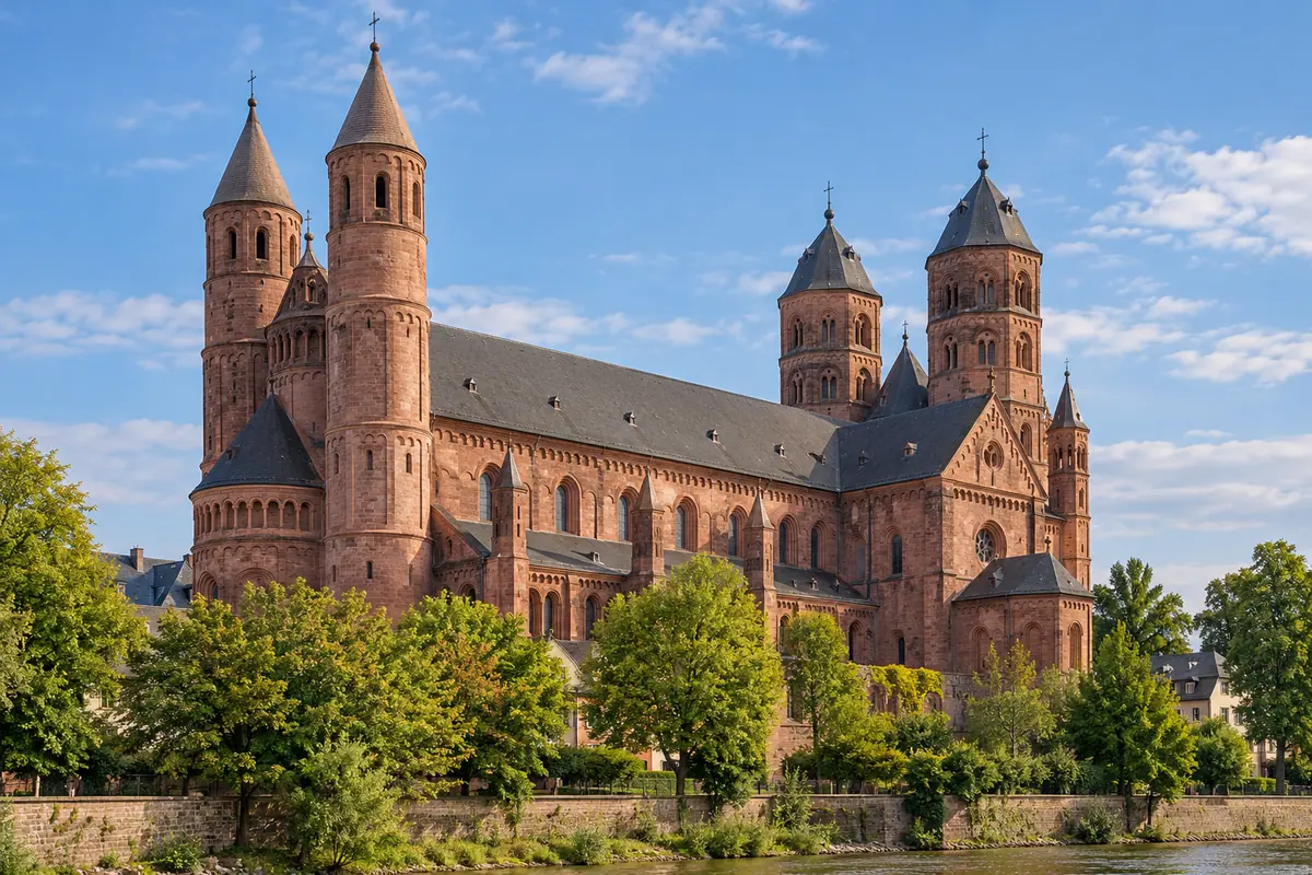 KI-Illustration: Wormser Dom in Worms.