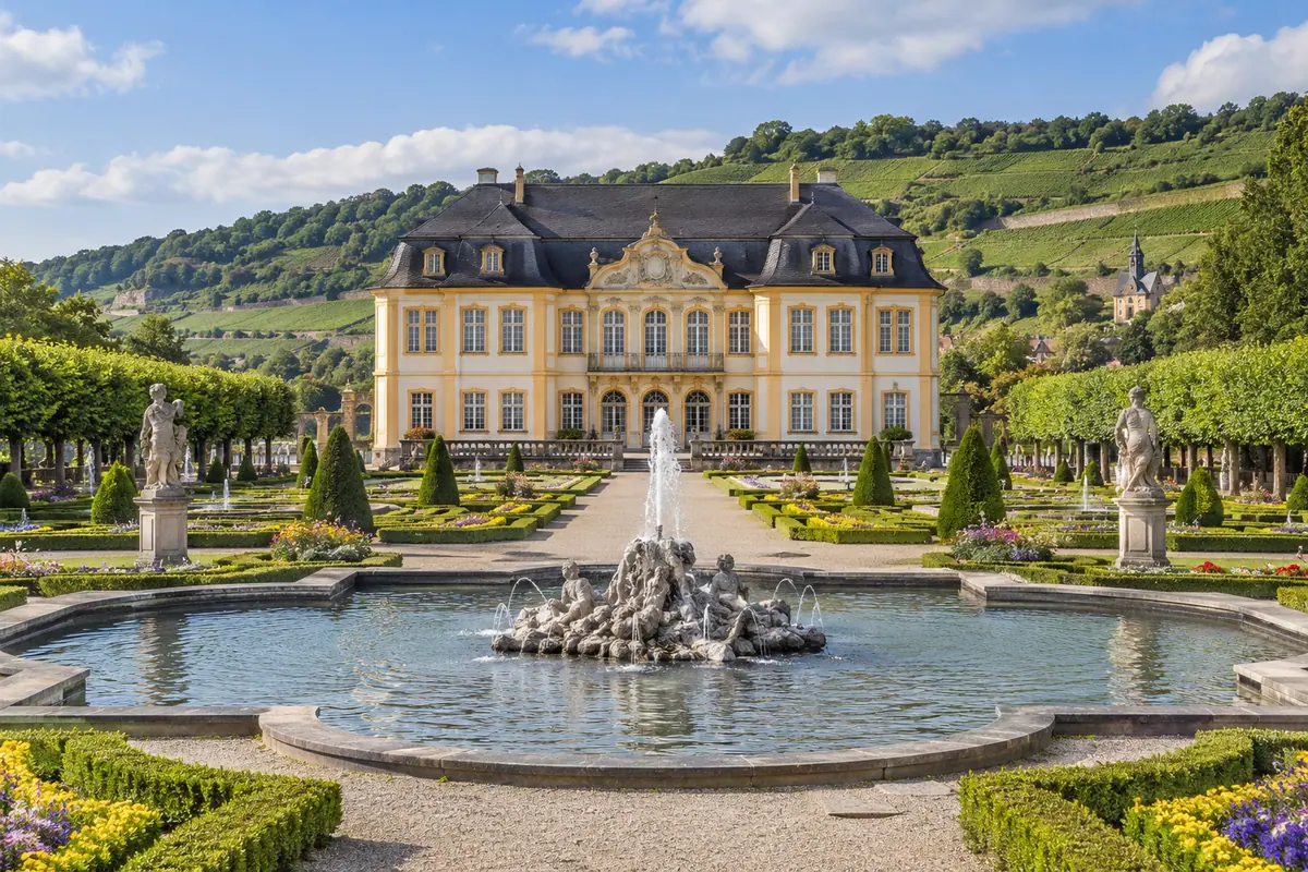 Schloss Veitshöchheim im Landkreis Würzburg.