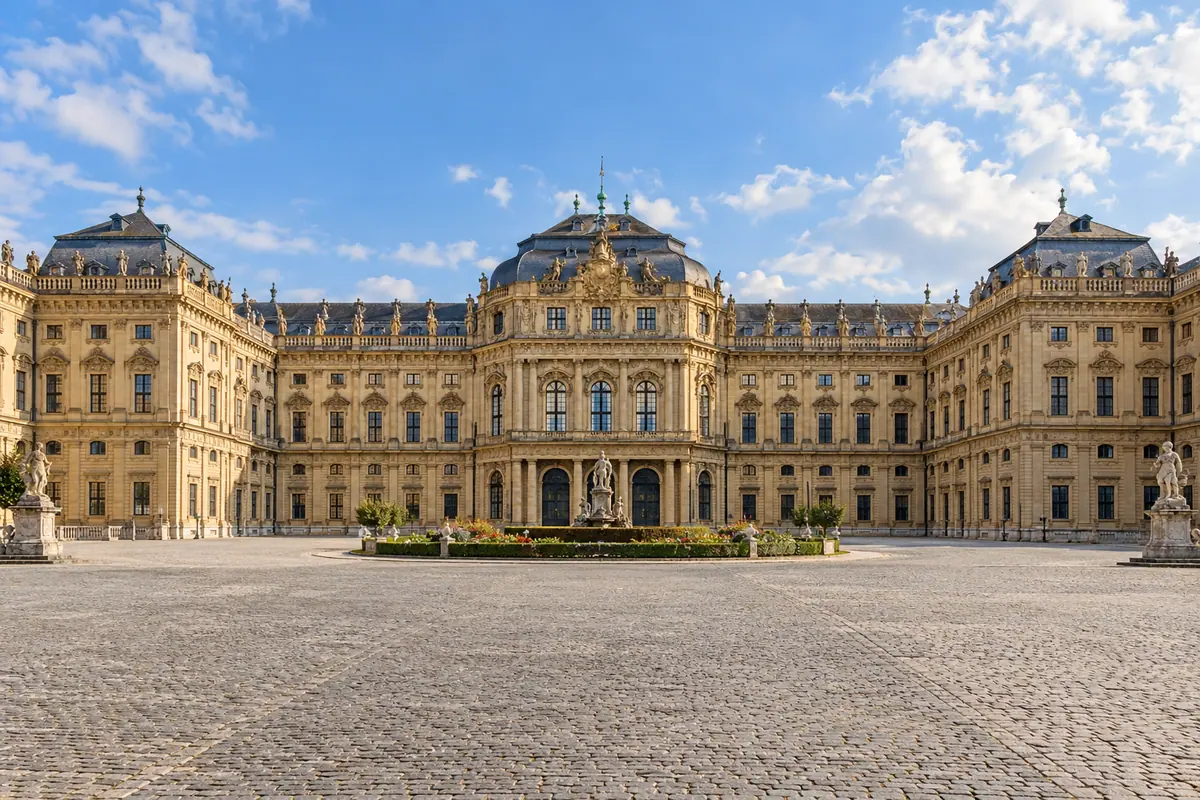 KI-Illustration: Residenz in Würzburg.